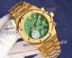 HBF Audemars Piguet Royal Oak Chronograph green face yellow gold replica watch  (3)_th.jpg